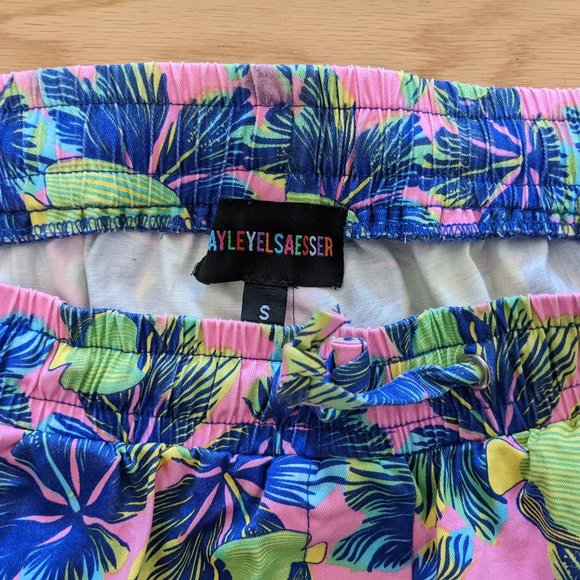 Hayley Elsaesser Tropical Fish Drawstring Cotton Joggers - Picture 2 of 3